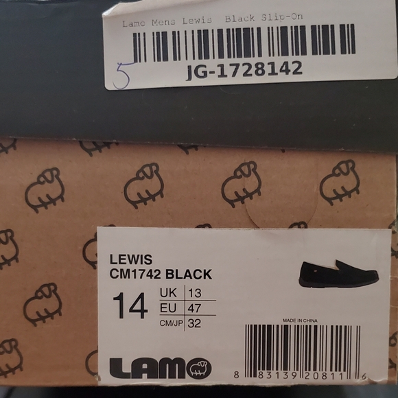 New $60 LAMO LEWIS Real Australia SHEEPSKIN WOOL SUEDE Slippers MEN 14 NIB NWT - Picture 6 of 7